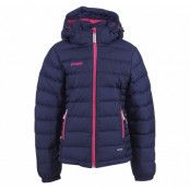 Down Youth Girl Jkt, Navy/Hot Pink/White, 164, Bergans