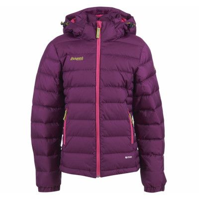 Down Youth Girl Jkt, Plum/Hot Pink/Lime, 164,  Bergans