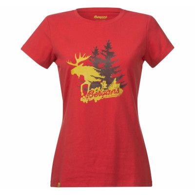 Elk Lady Tee, Br Red, Xs,  Bergans