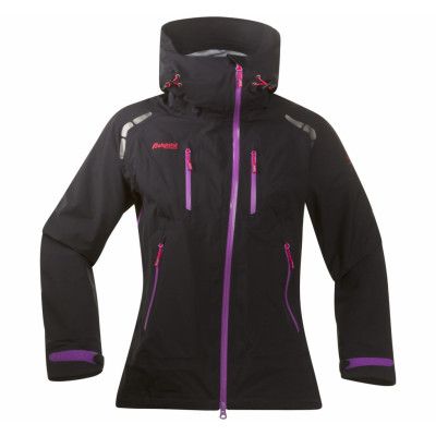 Glittertind Lady Jkt, Black/Lt Amethyst/Hot Red, S,  Bergans