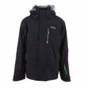 Hafjell Ins Boy Jkt, Black/Amazgreen, 140,  Bergans