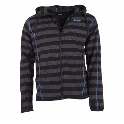 Humle Jkt, Dk Grey Striped/Seablue, Xl,  Bergans