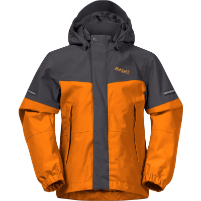 Bergans Kids' Lilletind Jacket Cloudberry Yellow/Solid Dark Grey