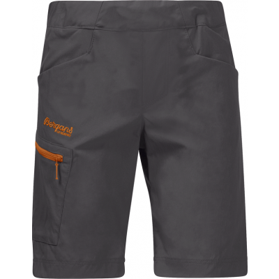 Bergans Kids' Lilletind Shorts Solid Dark Grey/Cloudberry Yellow