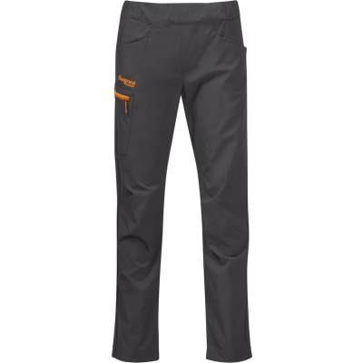 Bergans Kids' Lilletind V2 Light Softshell Pant Solid Dark Grey/Cloudberry Yellow