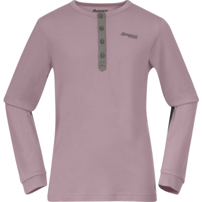 Bergans Kids' Myske Wool Shirt Lilac Chalk