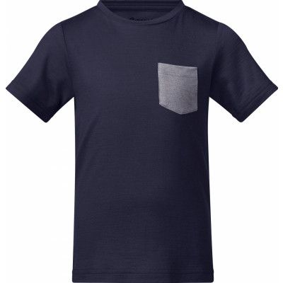 Bergans Kids' Myske Wool Tee Dark Blue