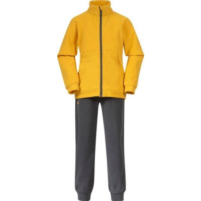 Bergans Kids' Smådøl V5 Longzip Set Light Golden Yellow/Solid Dark Grey