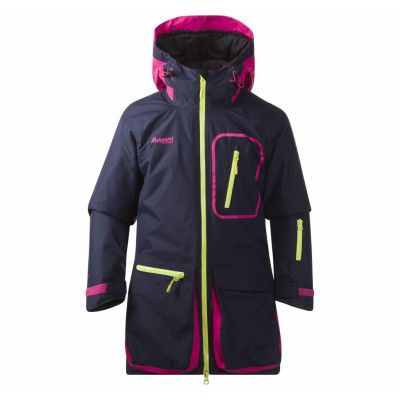 Knyken Ins Youth Girl Jkt, Navy/Hot Pink/Citrus, 164,  Bergans