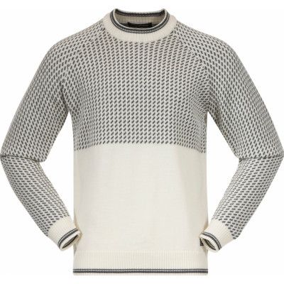 Bergans Men's Alvdal Wool Jumper Vanilla White/Solid Dark Grey