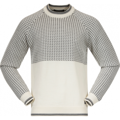 Men's Alvdal Wool Jumper (2022) Vanilla White/Solid Dark Grey