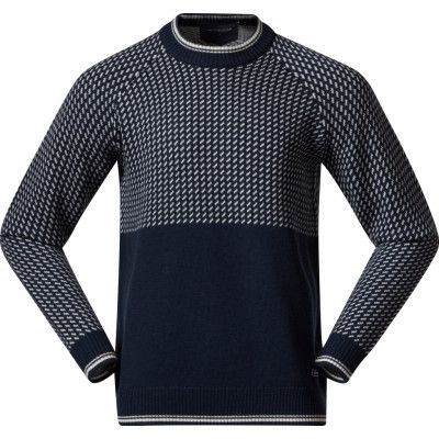 Bergans Men's Alvdal Wool Jumper Navy Blue/Vanilla White