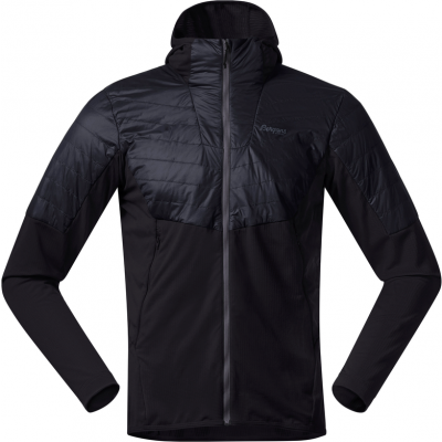 Bergans Men's Senja Midlayer Hood Jacket Black / Solid Charcoal