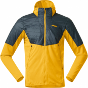 Men's Senja Midlayer Hood Jacket Light Golden Yellow/Orion Blue