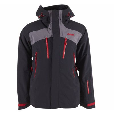 Oppdal Ins Jkt, Black/Soliddkgrey/Red, L,  Bergans