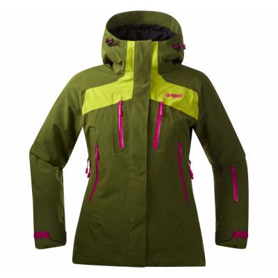 Oppdal Ins Lady Jkt, Green Tea/Lime/Hot Pink, Xxl,  Bergans