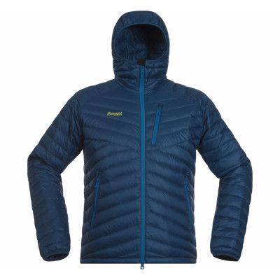 Slingsbytind Down Jkt W/Hood, Dp Sea/Lt Seablue, L,  Bergans