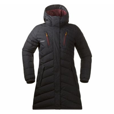 Svolvær Down Long Lady Jkt, Black/Dk Maroon, L,  Bergans
