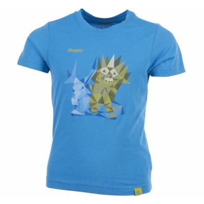 Troll Kids Tee, Br Seablue, 80,  Bergans