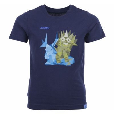 Troll Kids Tee, Navy, 122,  Bergans