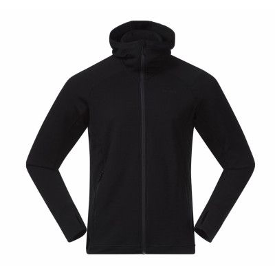 Ulstein Wool Hood Jacket, Black, Xl,  Bergans