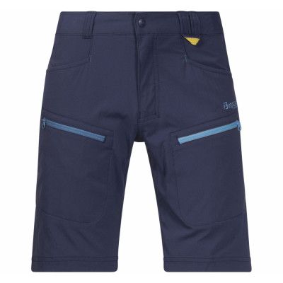 Utne Youth Shorts, Navy/Steelblue/Yellowgreen, 128,  Bergans