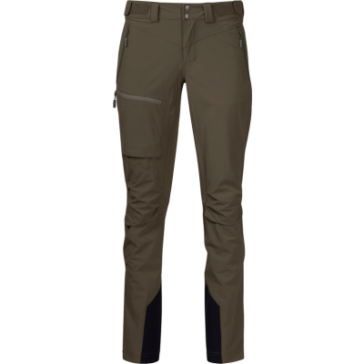 Bergans Women's Breheimen Softshell Pants Dark Green Mud
