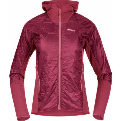 Bergans Women's Cecilie Light Insulated Hybrid Jacket Dark Creamy Rouge/Creamy Rouge