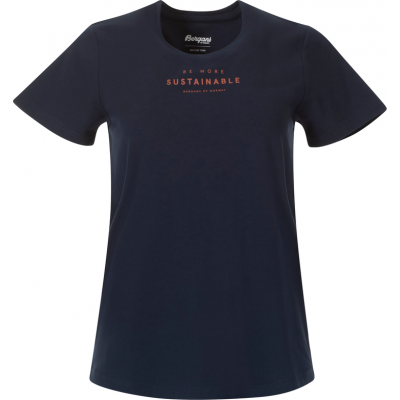Bergans Women's Graphic Tee Navy Blue/Terracotta