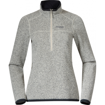 Bergans Women's Kamphaug Knitted Half Zip Chalk Sand