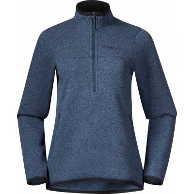 Bergans Women's Kamphaug Knitted Half Zip Orion Blue