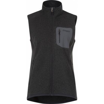 Bergans Women's Kamphaug Knitted Vest Dark Shadow Grey