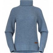 Bergans Women's Nordmarka Merino High Neck Jumper Husky Blue