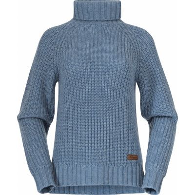 Bergans Women's Nordmarka Merino High Neck Jumper Husky Blue