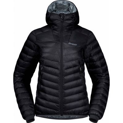 Bergans Women's Senja Down Light Jacket With Hood Dark Shadow Grey/Husky Blue