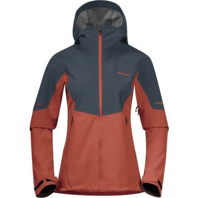 Bergans Women's Senja Hybrid Softshell Jacket Brick/Orion Blue