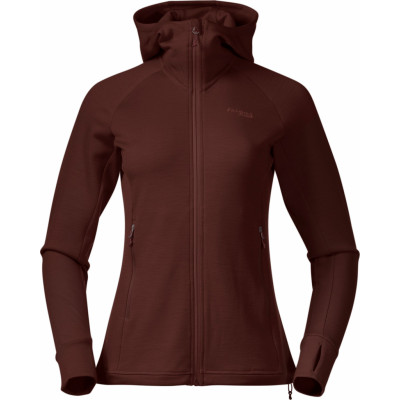 Bergans Women's Ulstein Wool Hood Jacket Amarone Red