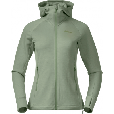 Bergans Women's Ulstein Wool Hood Jacket Jade Green