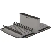 Outwell Dunton Foldable Dish Rack With Sponge Drain Grey
