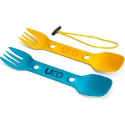 UCO Gear Utility Spork 2-pack With Cord As Gold / Sky Blue