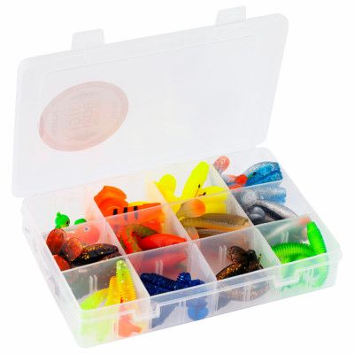 Fladen Jiggsortiment  Mega 44 jiggar + 6 jigghuvuden