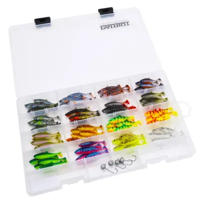 Patriot Baitfish 6 cm MEGA jiggsortiment 80 st + jiggskallar + ask