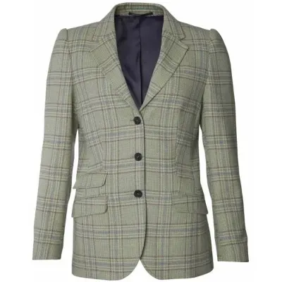 Chevalier Advie Tweed Blazer Women Willow Green Checked