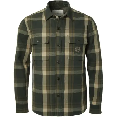 Chevalier Axe Overshirt Men Green Checked
