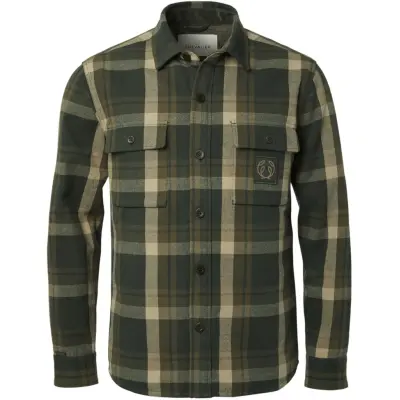 Chevalier Axe Overshirt Men Green Checked