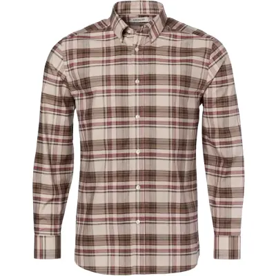 Chevalier Betley Regular Fit Shirt Men Millet Brown Checked