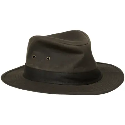 Chevalier Bush Waxed Cotton Hat Leather Brown