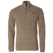 Chevalier Groby Half Zip Ol Pullover Saddle Brown Neps