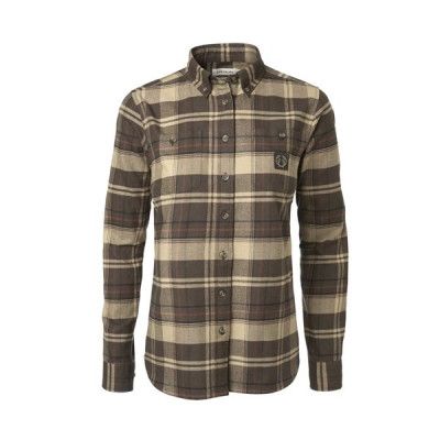 Chevalier Heron Flannel ShirtWomen Soil Brown Checked