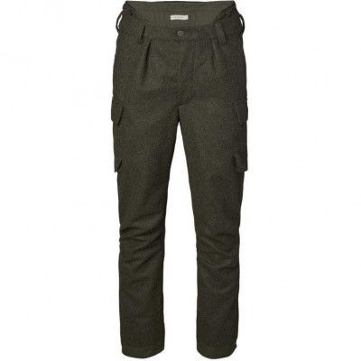 Chevalier Loden Wool Pants Men Dark Green Melange